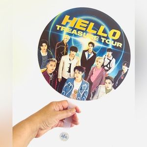K-Pop “TREASURE” Two sided Jumbo Plastic Hand Fan , All Members and ASAHI NEW